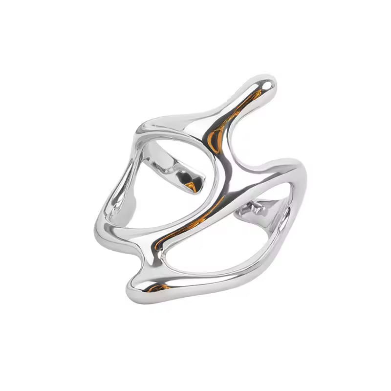 New Adjustable Colorful Drip Glaze Ring Women Fashion Retro Geometric Gold Colour Metal Rings Wedding Jewelry Birthday Gift